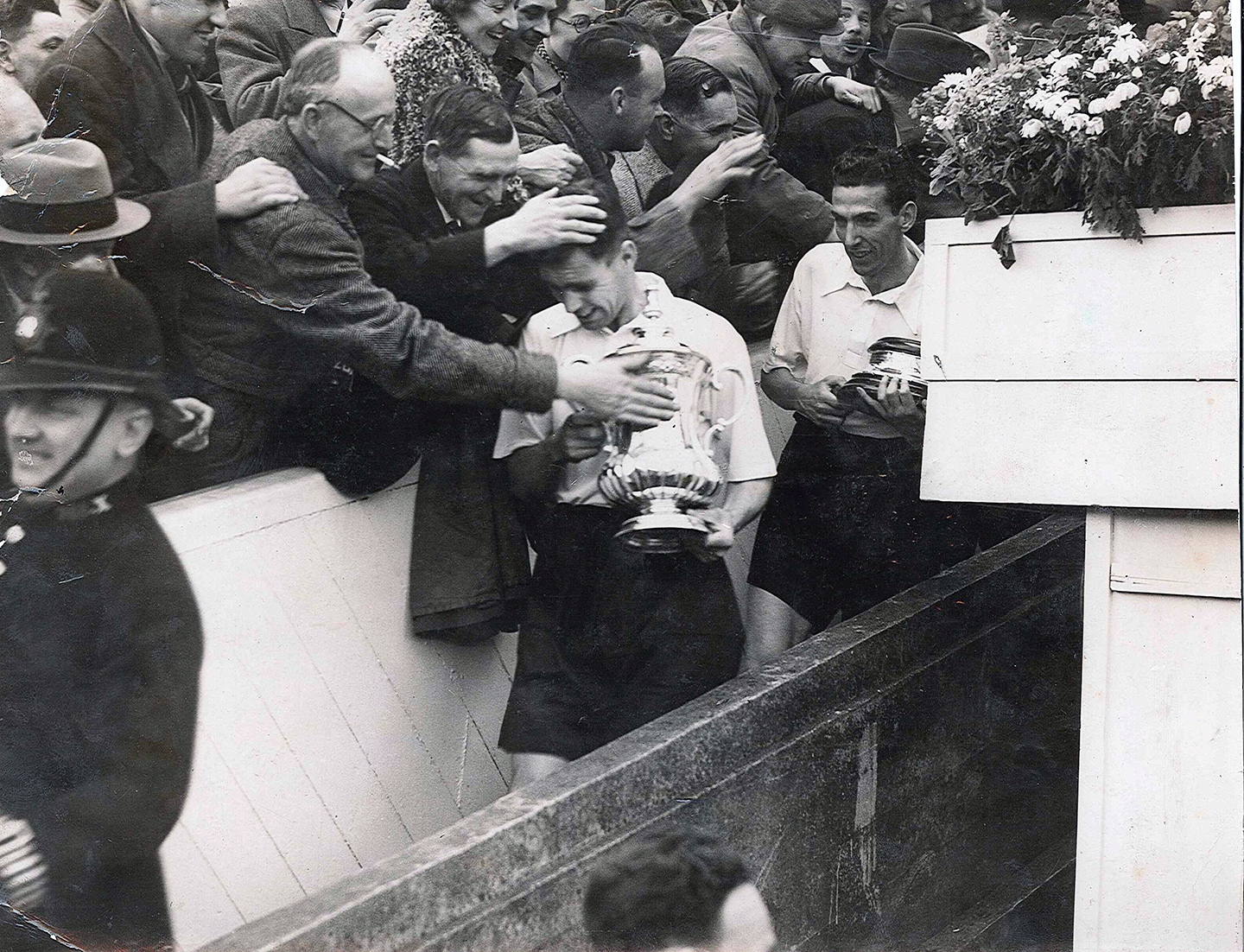 Tom Smith with the FA Cup in 1938