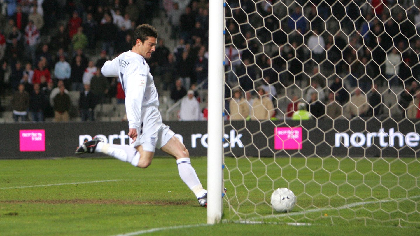 David Nugent scores on his England debut against Andorra